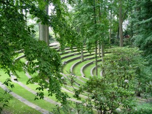 Swarthmore's famed outdoor ampitheater.