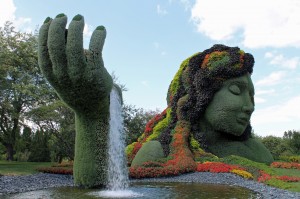 The huge "Mother Earth" Mosaiculture at this summer's Montreal Botanical Garden competition.