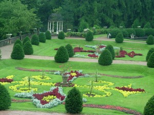 The formal Italian-style garden at Sonnenberg Gardens.
