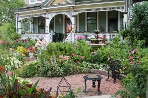 Who says you can't put a patio smack in the middle of the front yard?