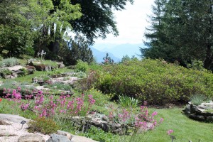 The Alpinum Garden overlooks Lake Maggiore.